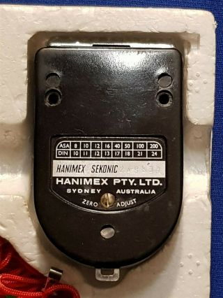 Vintage Hanimex Australia Sekonic Leader Deluxe Exposure Meter Model L - 8b as 4