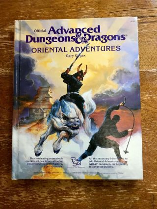 Vintage Dungeons And Dragons D&d Oriental Adventures Tsr Gary Gygax 1985