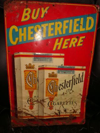 Vintage Chesterfield Cigarette Sign
