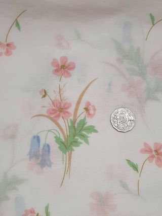 Vintage 80s Floral Double Bed Quilt Cover Shabby Chic Cottage Retro Material 2