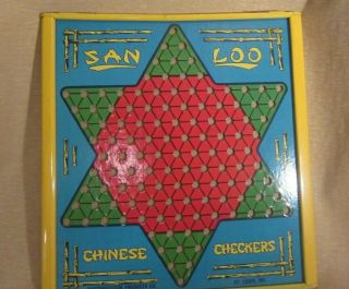 San Loo Chinese Checkers By Northwestern Products Vintage Game