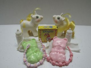Vintage My Little Pony Newborn Twins Baby Rattles & Tattles,  Accessories