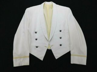 Vintage Us Air Force Military Officer White Formal Mess Dress Coat Jacket Sz 43