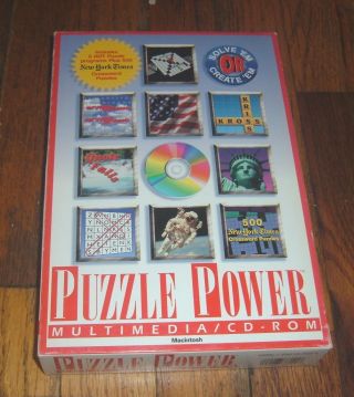 Puzzle Power Multimedia Cd - Rom - Centron Software - For Mac Os 7.  0