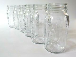 Evenflo Vintage Glass Baby Bottles 4oz Set Of Six