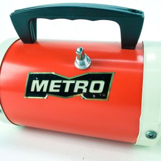Vintage Metro Vacuum Hand Held Canister Vac Model Vm Orange Motor Only