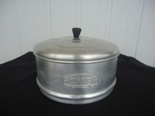 Vintage Art Deco Aluminium Cake Tin