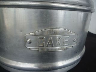 vintage art deco aluminium cake tin 2