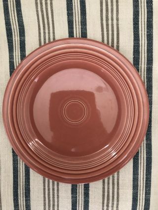 Fiestaware - - Vintage 10 1/2 " Dinner Plate,  Rose,  Homer Laughlin