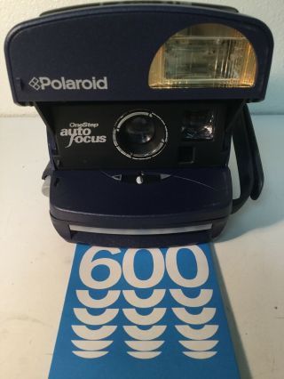 Vintage Polaroid One Step 600 - Auto Focus Film Instant Camera (blue)