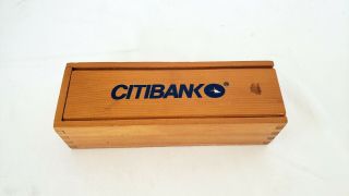 Vintage Citibank Dominos W/wooden Box