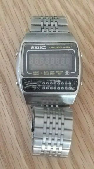 Vintage Seiko C359 - 5000 Digital Calculator Watch Japan 1980