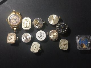Vintage Ladies Wristwatch Parts Movments Etc (lot1)