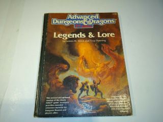 Vintage Tsr Dungeons And Dragons 2nd Edition Legends And Lore