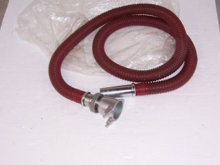 Vintage Kirby Vacuum cleaner Hose w/ Medal Coupling Red Attachment 4