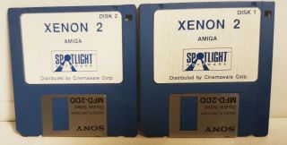 Xenon 2 Megablast - Commodore Amiga 3.  5 " Floppy Disks - Authentic