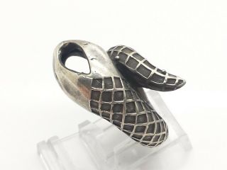 Vintage 3D Snake Wrap Band Fine Sterling Silver 925 Ring 13g Sz6.  5 M7331 3