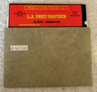 L.  A.  Swat/panther Atari Commodore 800/1200xl/130xe/xegs/1450/c64/128/128c/c64c