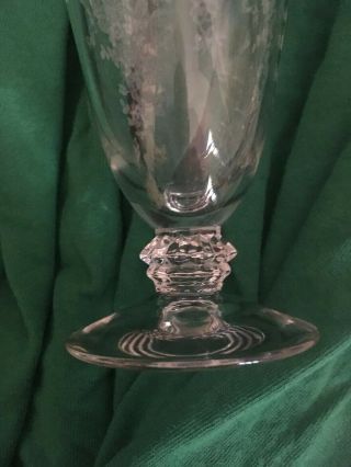 4 Fostoria Romance Iced Tea Tumblers Etched 6” Tall Glassware Glass Vintage 3
