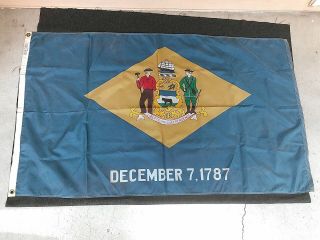 Delaware Vintage State Flag Large 34 " X 58 " Nylon