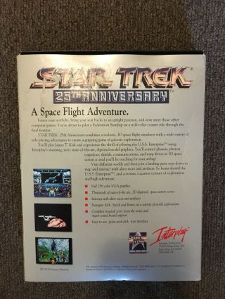 Vintage ' Star Trek 25th Anniversary ' Big Box PC Game - DOS,  IBM,  Tandy 2