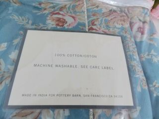 Euc Pottery Barn Set Full/queen Bed Duvet Cover & 2 Pillowcases - Vintage Floral