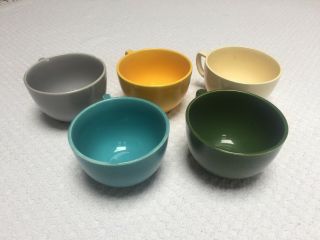 Vintage Homer Laughlin Carnival Cups (set Of 5,  Various Colors)