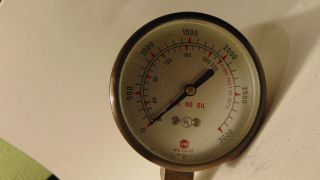 Vintage Steampunk Us - Gauge 3000 Psi Pressure Gauge Vacuum Bronze Case Dial