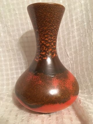 Vintage Royal Haeger Earth Wrap Lava Drip 8” Vase Mid Century Modern Art Pottery