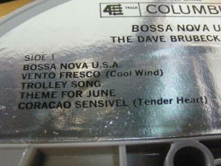 Vtg Reel To Reel Music Tape The Dave Brubeck Quartet Bossa Nova USA 8