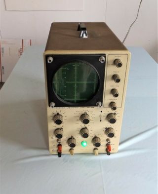 Vintage Heathkit Laboratory Oscilloscope Model 10 - 18,  Power Light On,