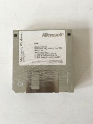 Microsoft Windows 3.  1 Vintage 3.  5 Inch 1.  44 Mb Disk