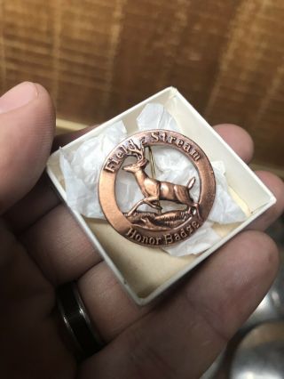 Vintage Field And Stream Deer Honor Badge