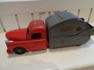 Vintage Red And Blue City Of Toyland No.  7 Utility Truck