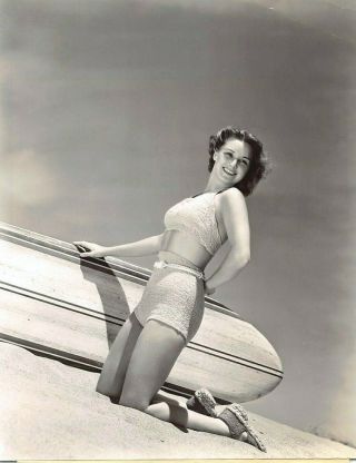 Rosemary Lane Sexy Leggy Busty Vintage 1941 Swimsuit Cheesecake Pinup Photo