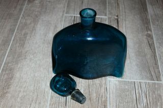Vintage Blenko Glass Blue Decanter
