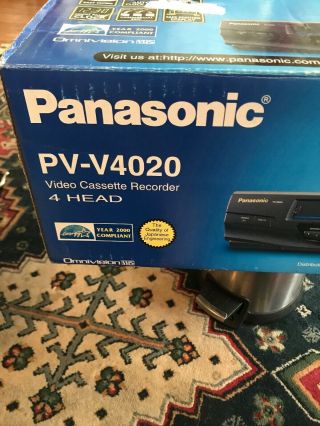 Panasonic PV - V4020 4 Head VCR Omnivision NIB 2