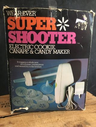 Vtg Wear - Ever Shooter Electric Cookie Canape Candy Press Maker 70001