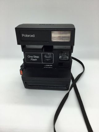 Polaroid One Step Flash 600 Instant Film Camera W/strap