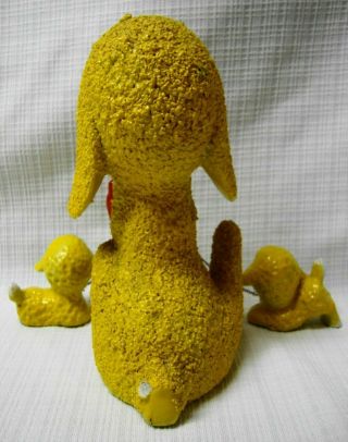 Vintage Yellow Sheep Figurine w/ 2 Baby Lambs - Japan Animal Collectible 3