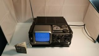 Sears Go - Anywhere Vintage Television Set Portable Tv Radio Oem Tag & Power Cable