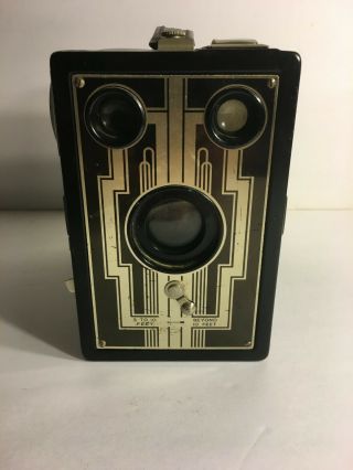 Vintage Kodak Brownie Six - 16 Box Camera.  Art Deco Front