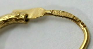 Vintage 18K YELLOW GOLD Womens Hoop Earring (Single) :.  5 Gram 2