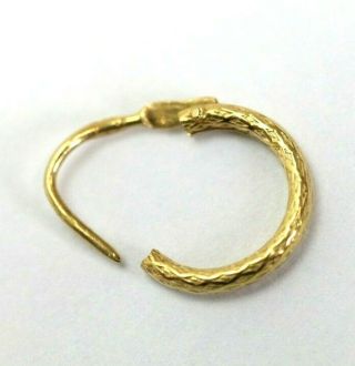 Vintage 18K YELLOW GOLD Womens Hoop Earring (Single) :.  5 Gram 3