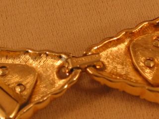 Vintage Monet Five Box Strand Goldtone Necklace with Ornate Clasp 3