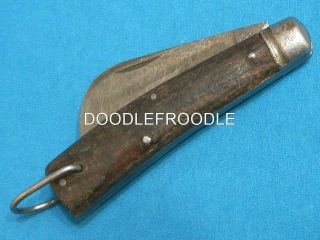 Vintage Schrade Cut Co Walden Usa136 Barehead Hawkbill Hookbill Pruner Knife Old