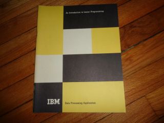 Ibm Data Processing Application Introduction Linear Programming