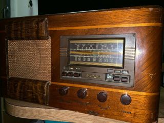 Vintage Rca Victor Model T62 Wood Case Tube Radio