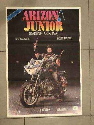 Raising Arizona 1987 Coen Brothers Vintage 80s Turkish Movie Poster