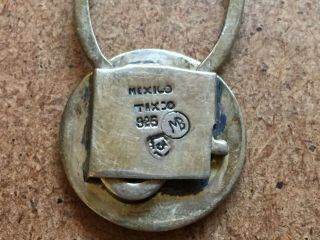 VINTAGE MEXICO TAXCO 925 STERLING SILVER KEYCHAIN 5